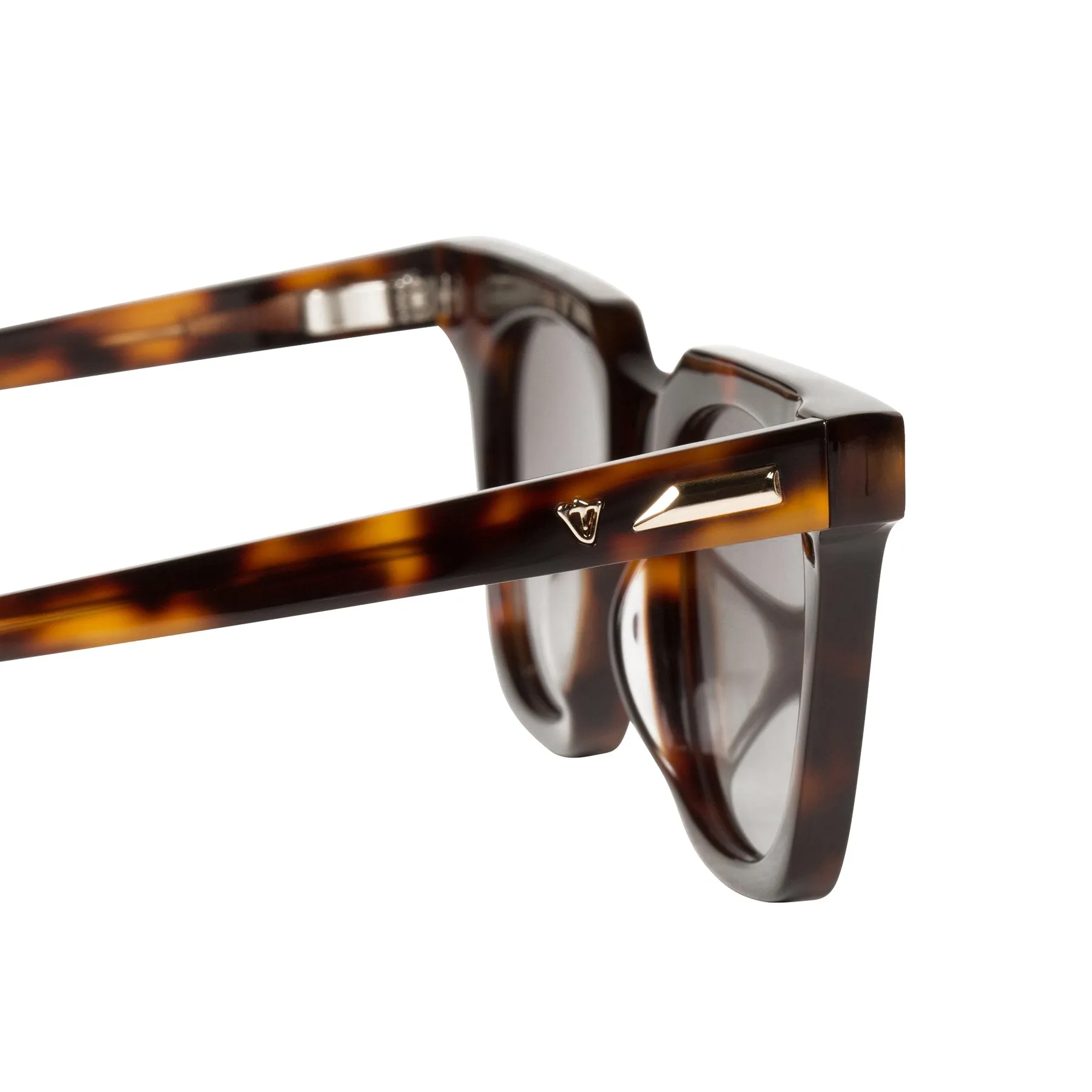 Dylan Kain | Sunglasses - Vintage Tort w. Gold Metal Trim / Black Gradient Lens