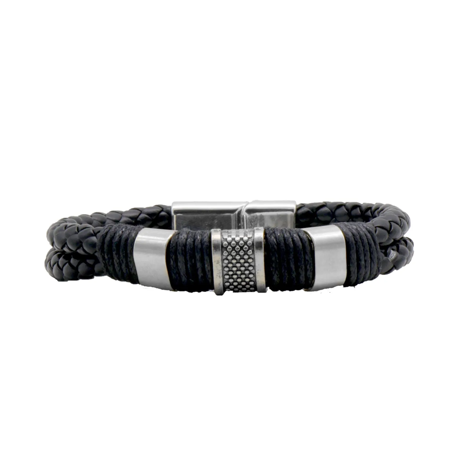 Ebony Black Men's Watch Bracelet Stack