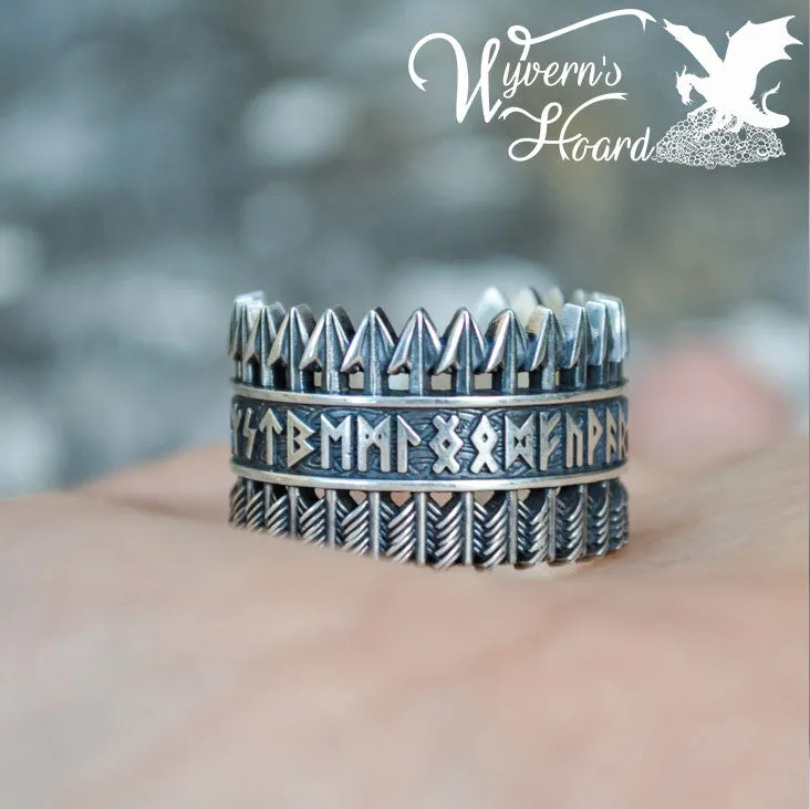 Elder Futhark Runes Ring