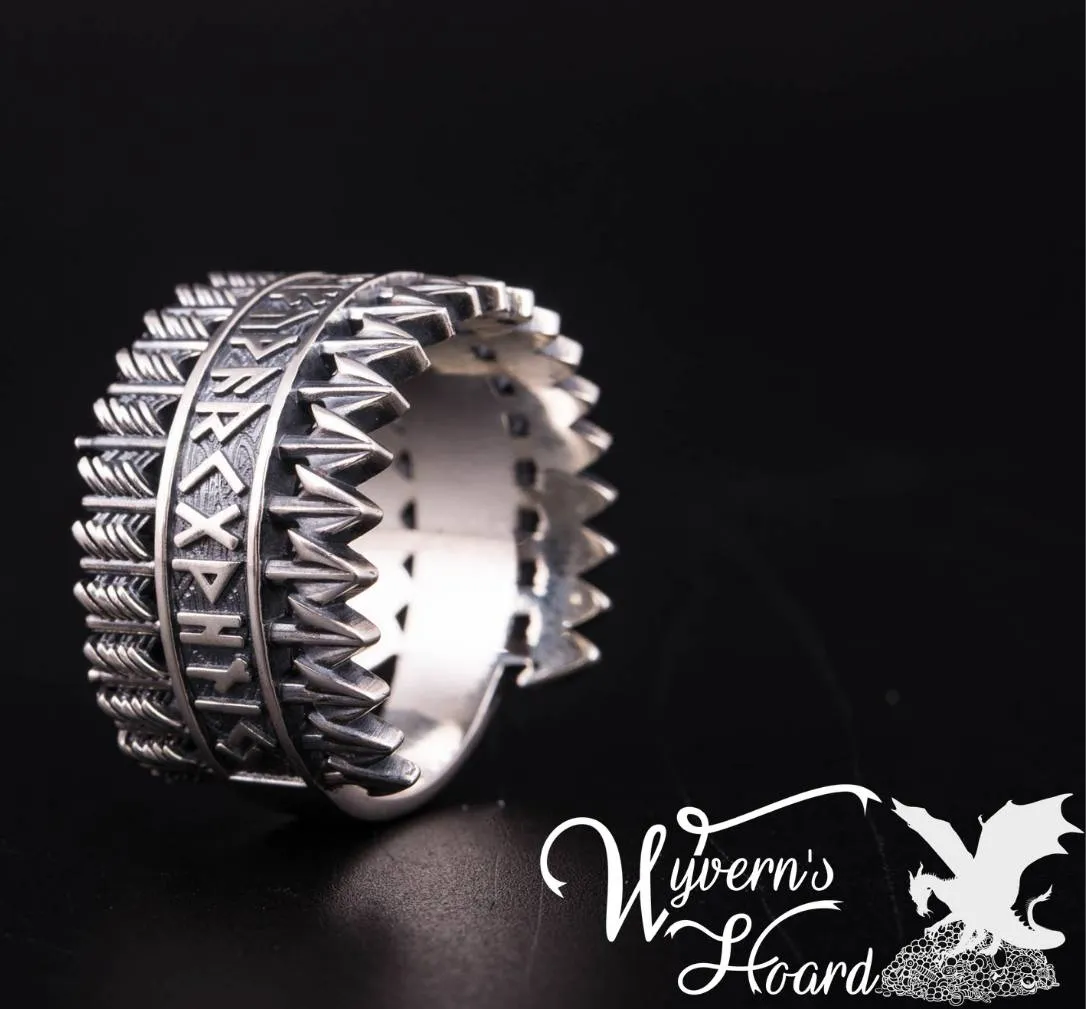 Elder Futhark Runes Ring