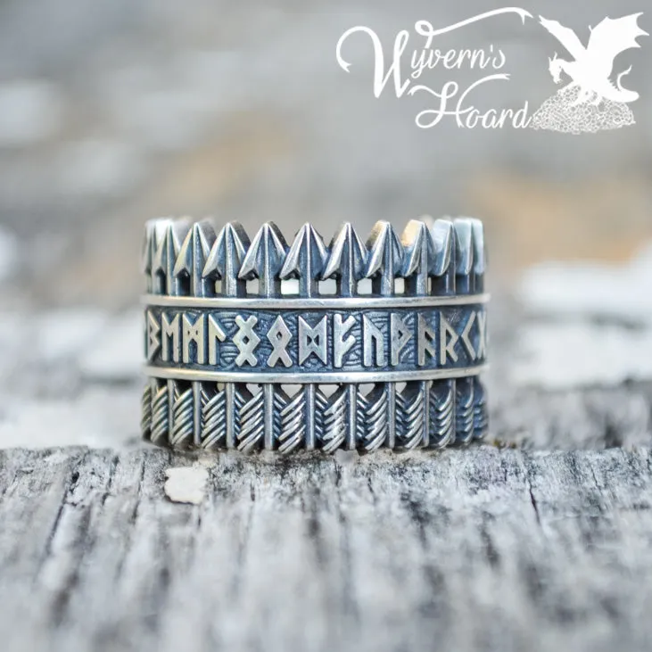 Elder Futhark Runes Ring