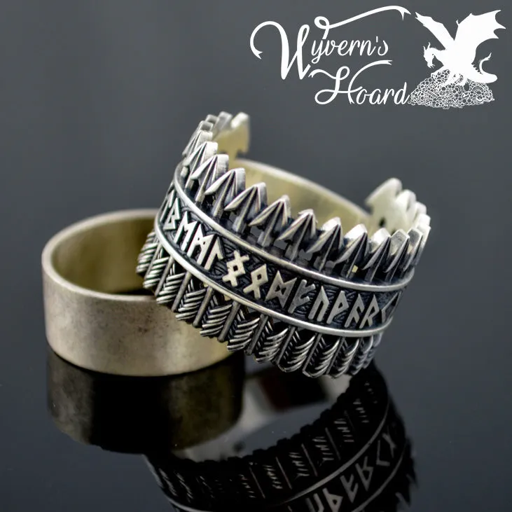 Elder Futhark Runes Ring