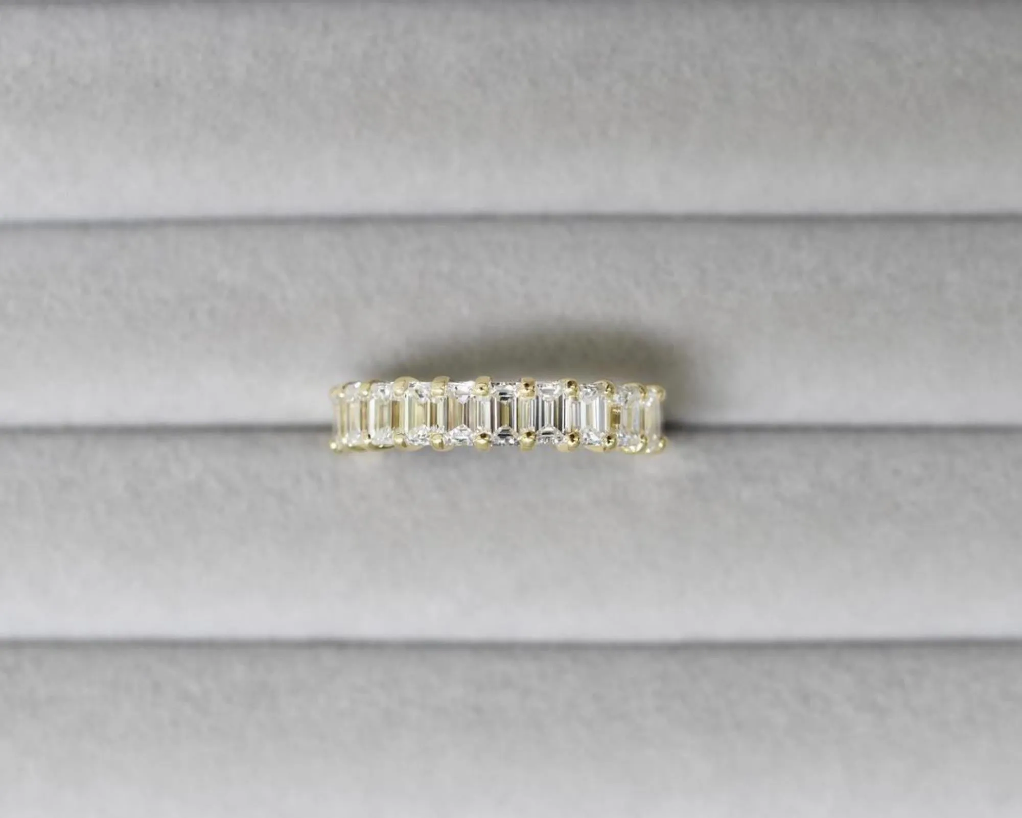 Emerald Cut Eternity Band,Lab Grown wedding band