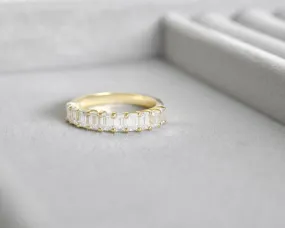 Emerald Cut Eternity Band,Lab Grown wedding band