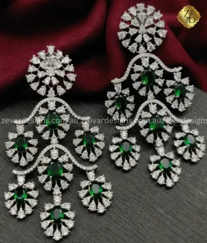 Emerald Green AD Earrings