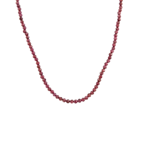 Faceted Garnet Beaded Necklace