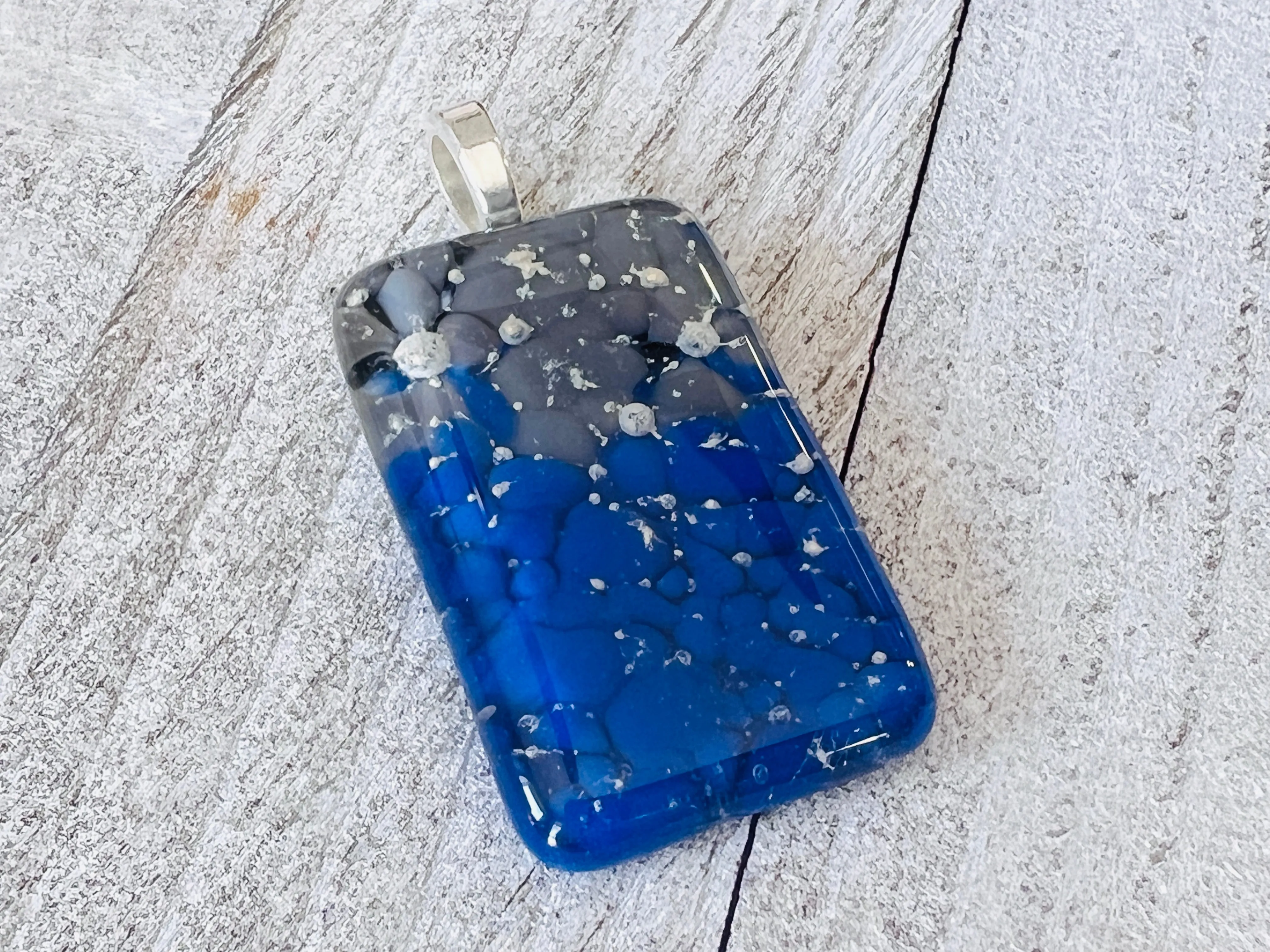 Fused Glass Pendant~ Coast Of Marseilles