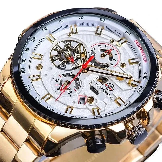 GMT1137 Men's Simple Watch - Stainless Steel Mechanical Automatic Wristwatches