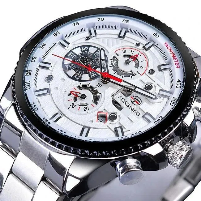 GMT1137 Men's Simple Watch - Stainless Steel Mechanical Automatic Wristwatches