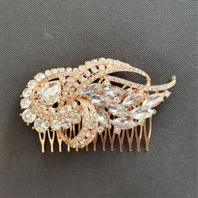 Gold Bridal Hair Comb-Diane