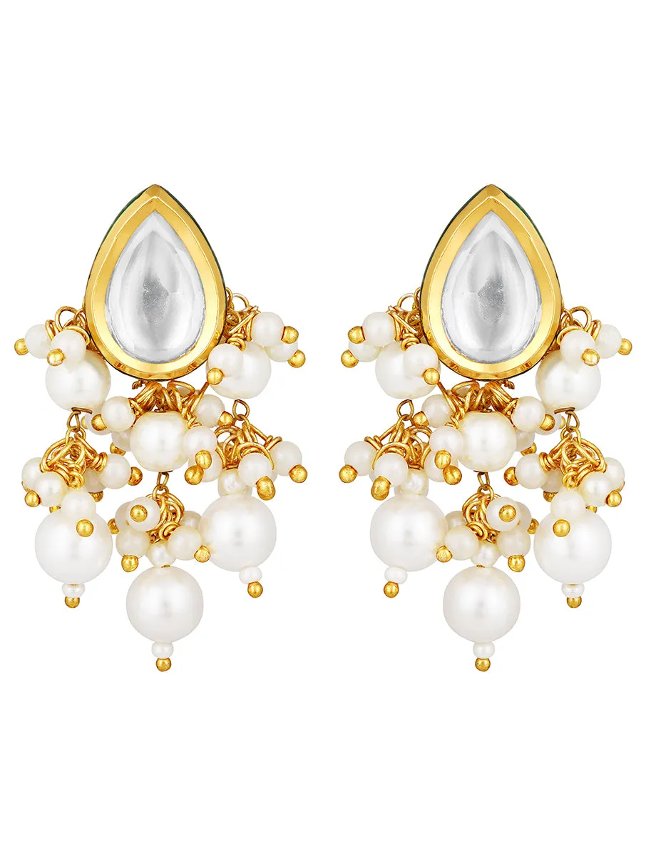 Gold Plated Kundan Earrings