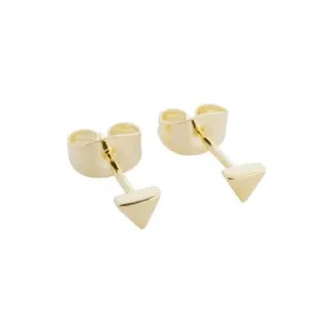 Gold Triangle Stud Earrings