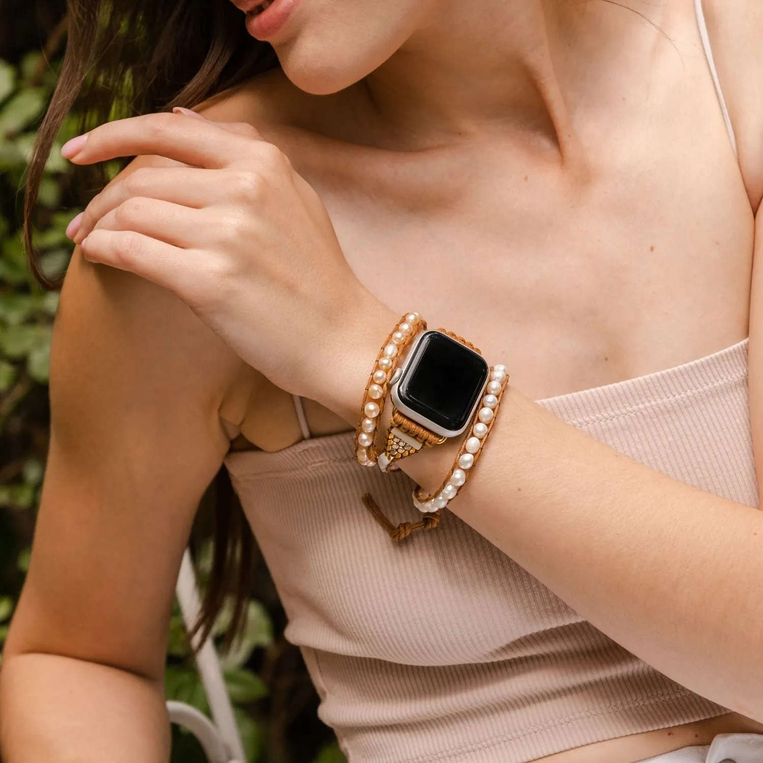 Graceful Freshwater Pearl Apple Watch Strap