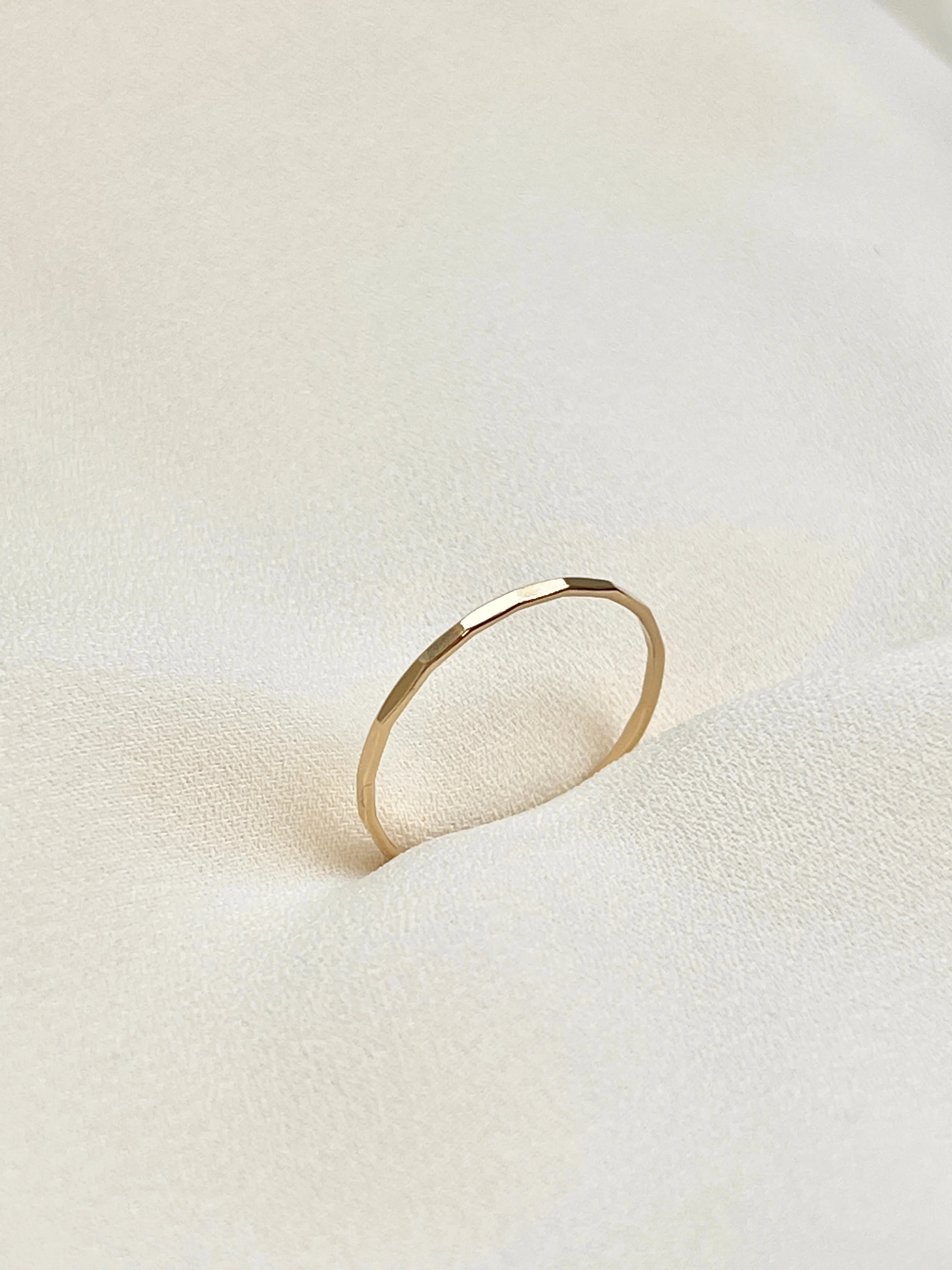 Hammered Gold Filled Stacking Ring