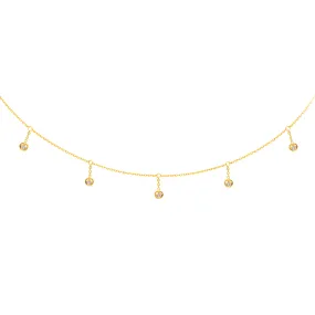 HANGING DIAMONDS CHOKER 14K