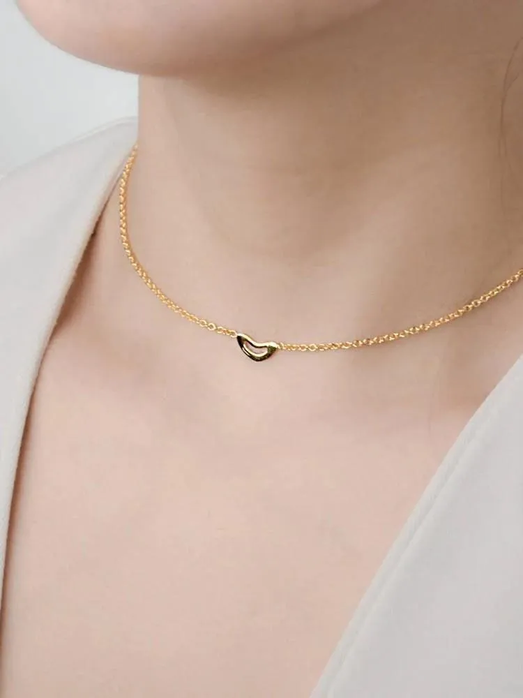 Heart Charm Choker Necklace