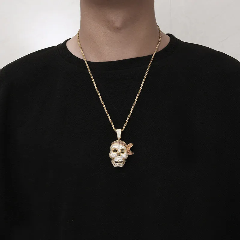 Hip Hop Micro-Zircon New Skull Pendant