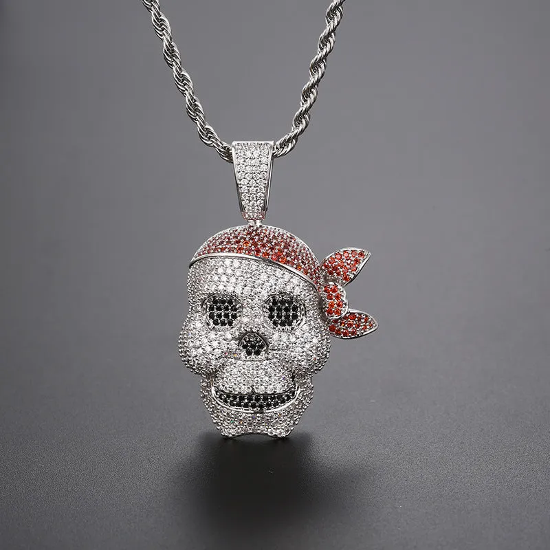 Hip Hop Micro-Zircon New Skull Pendant