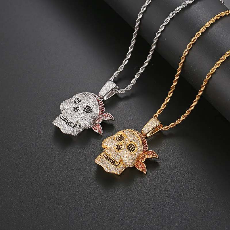 Hip Hop Micro-Zircon New Skull Pendant