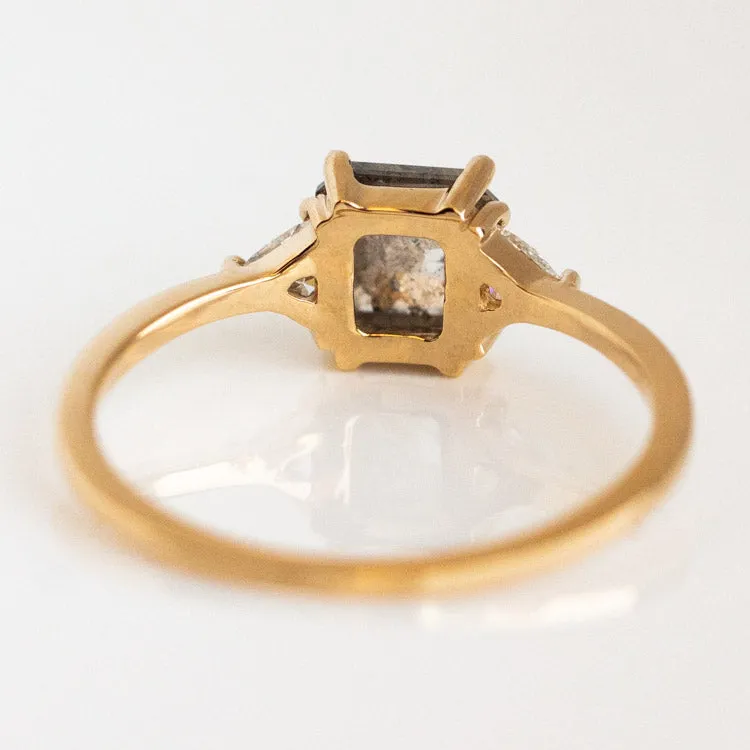 Icaria Ring with Salt and Pepper Rose Cut Diamond