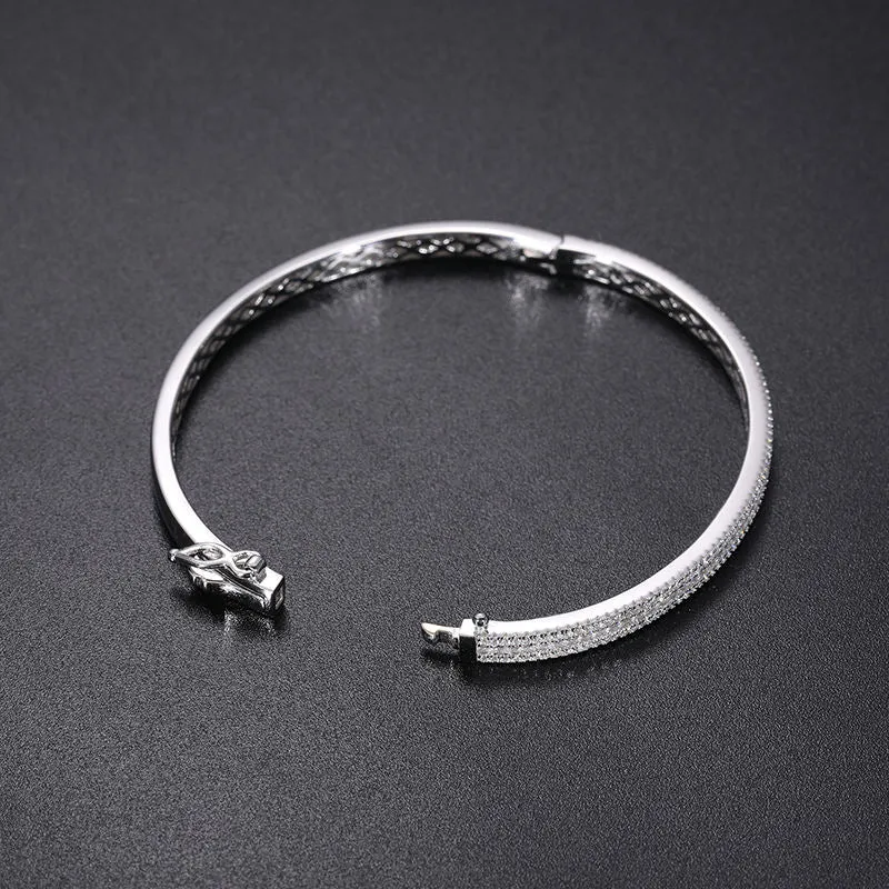 Iced out Cuff Bangle Bracelet