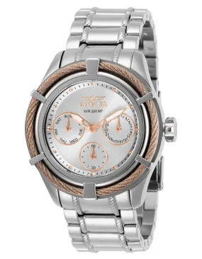 INVICTA Bolt Womens Watch - Stainless Steel - Rose Gold Cable Bezel - 200M