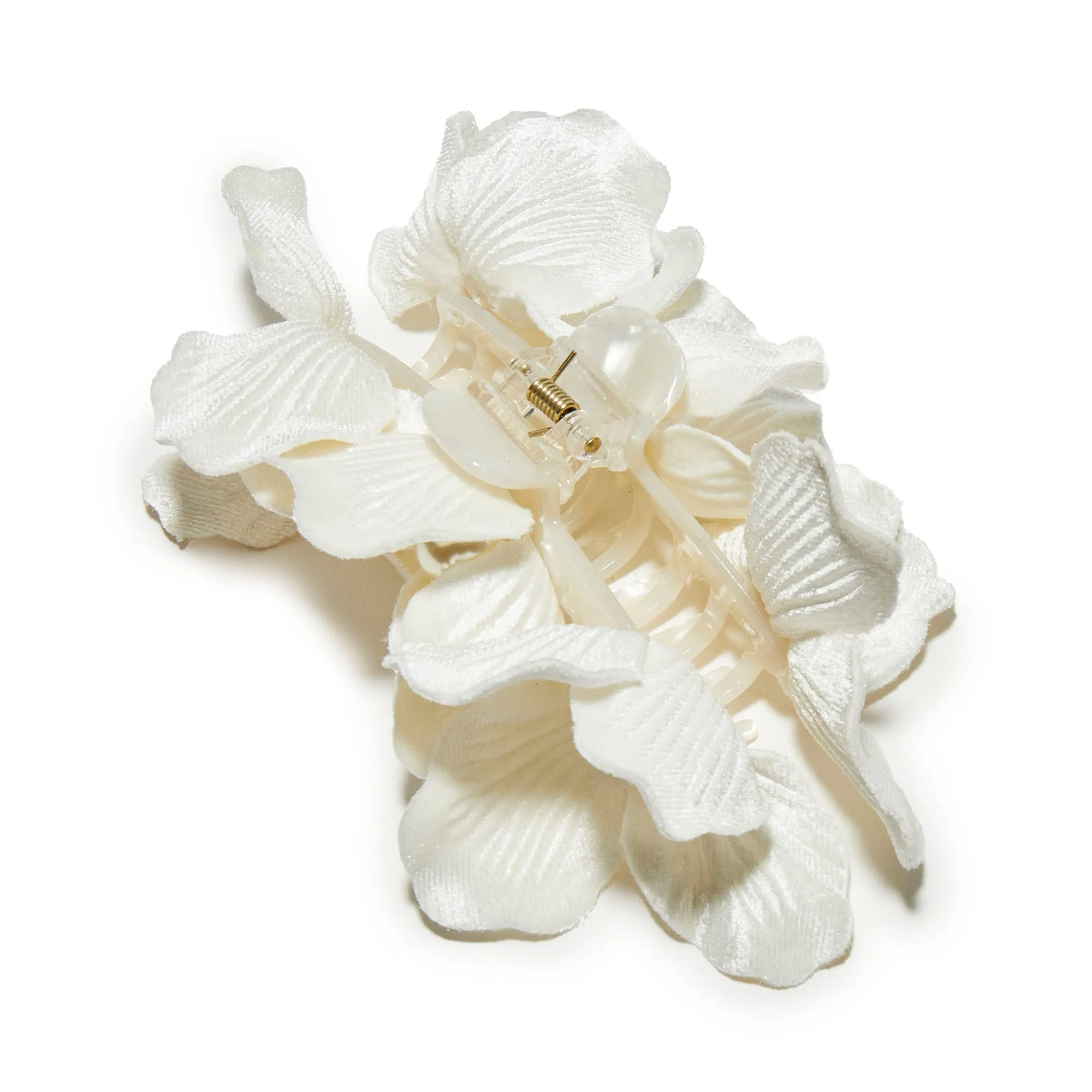 IVORY MAGNOLIA CLAW CLIP