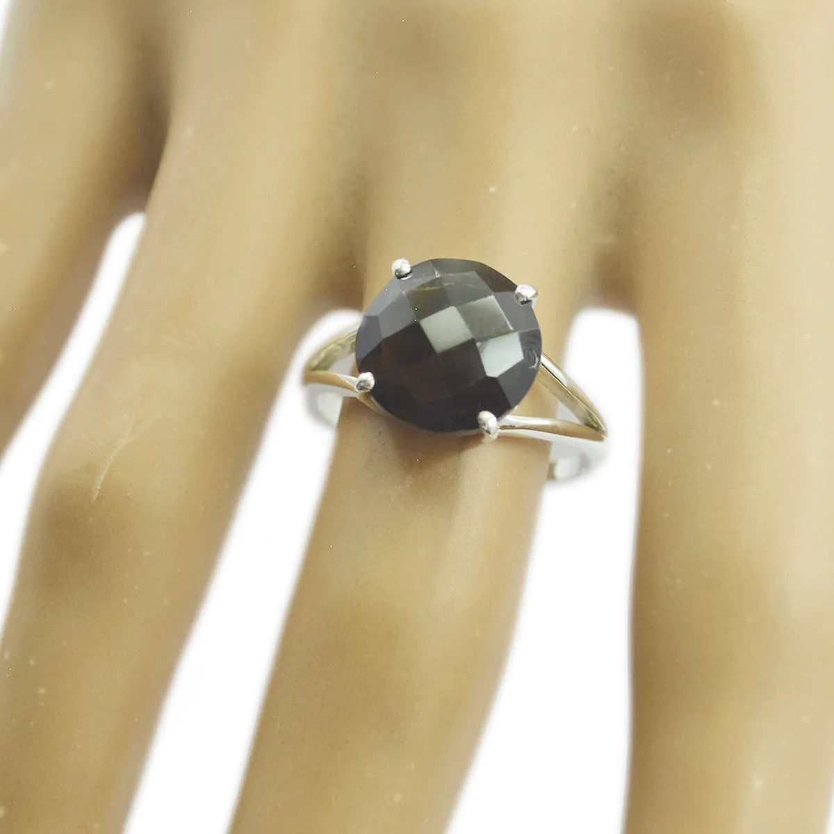 Jaipur Gem Smoky Quartz 925 Sterling Silver Rings Jewelry Online