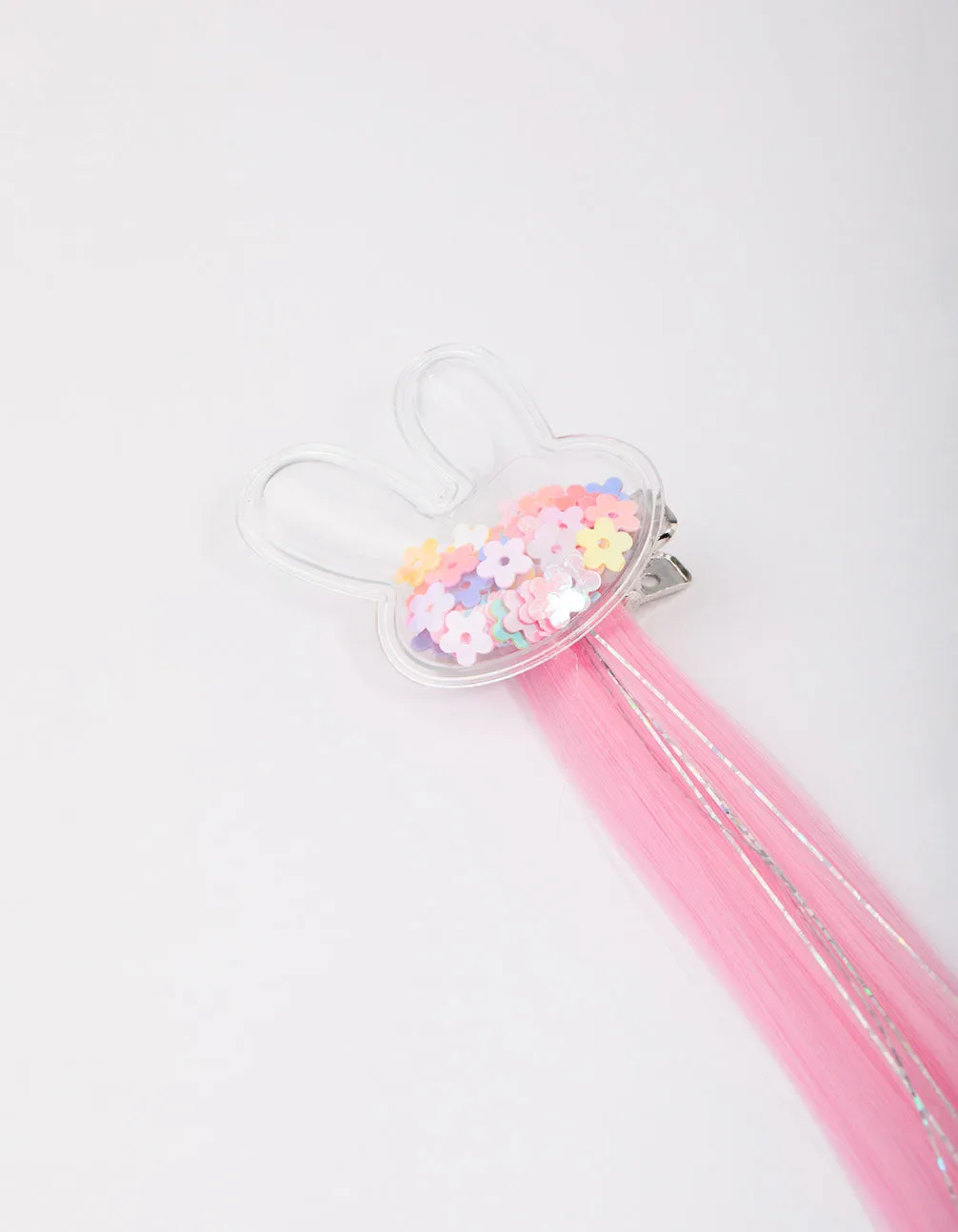 Kids Pink & Blue Bunny Hair Extension Clip