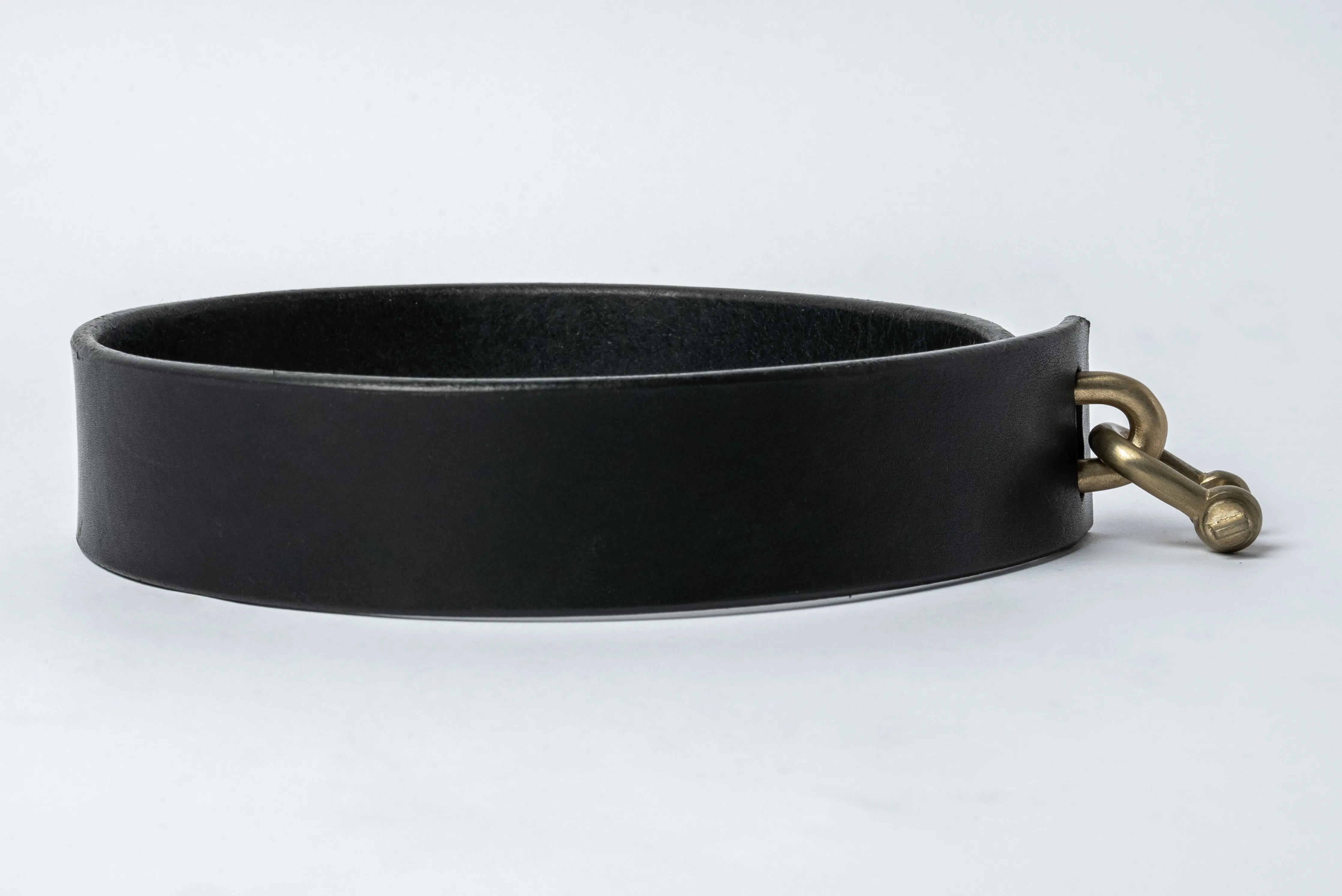 Leather Charm Choker (30mm, MR BLK)