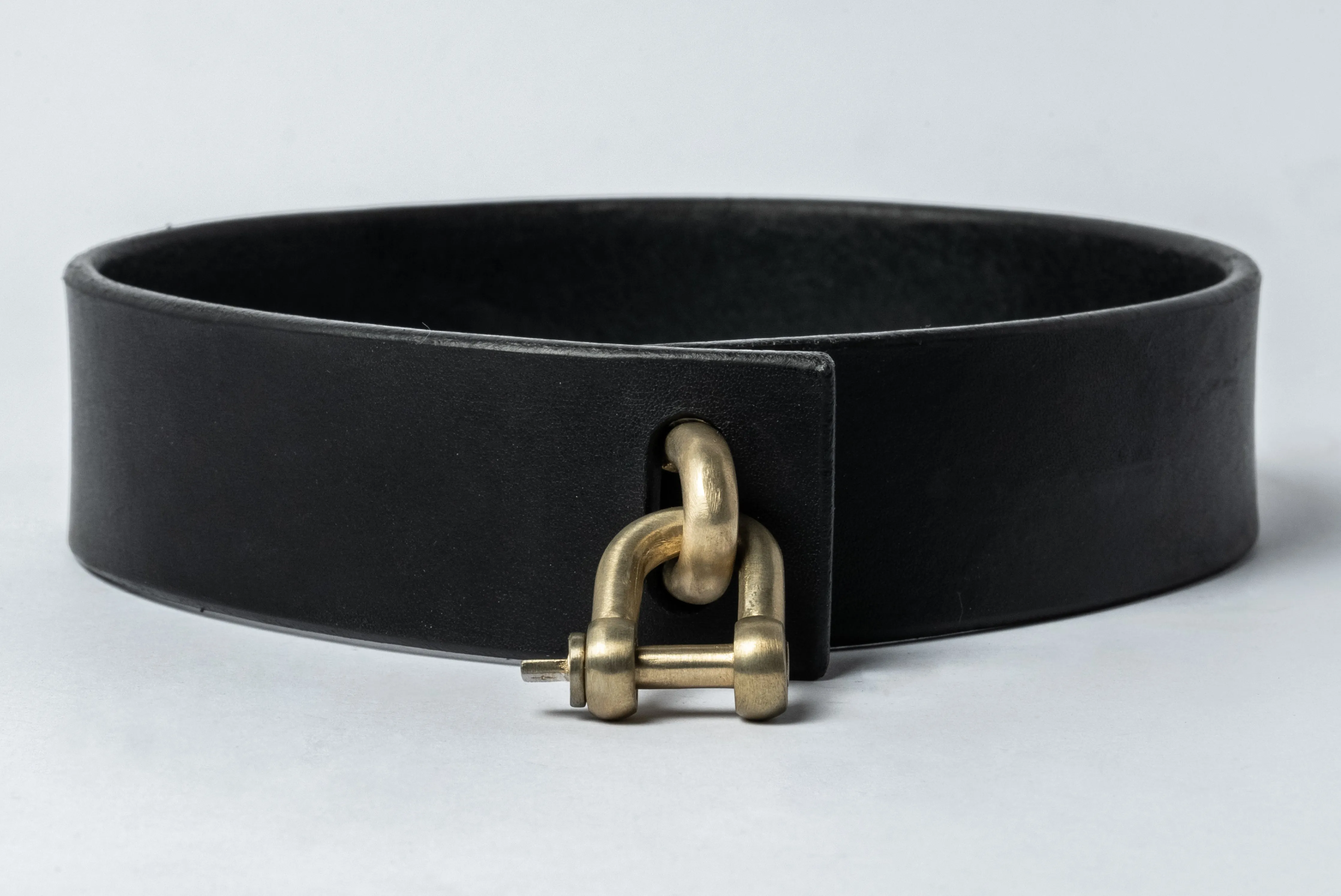 Leather Charm Choker (30mm, MR BLK)