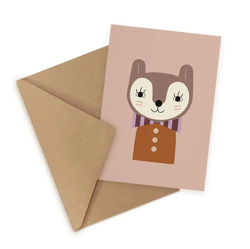 Little Otja New Baby Greeting Card - Bow Tie