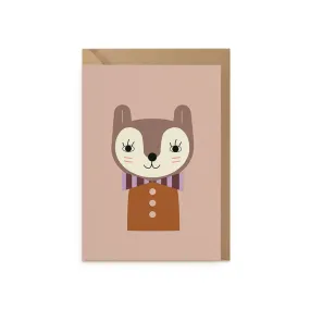 Little Otja New Baby Greeting Card - Bow Tie