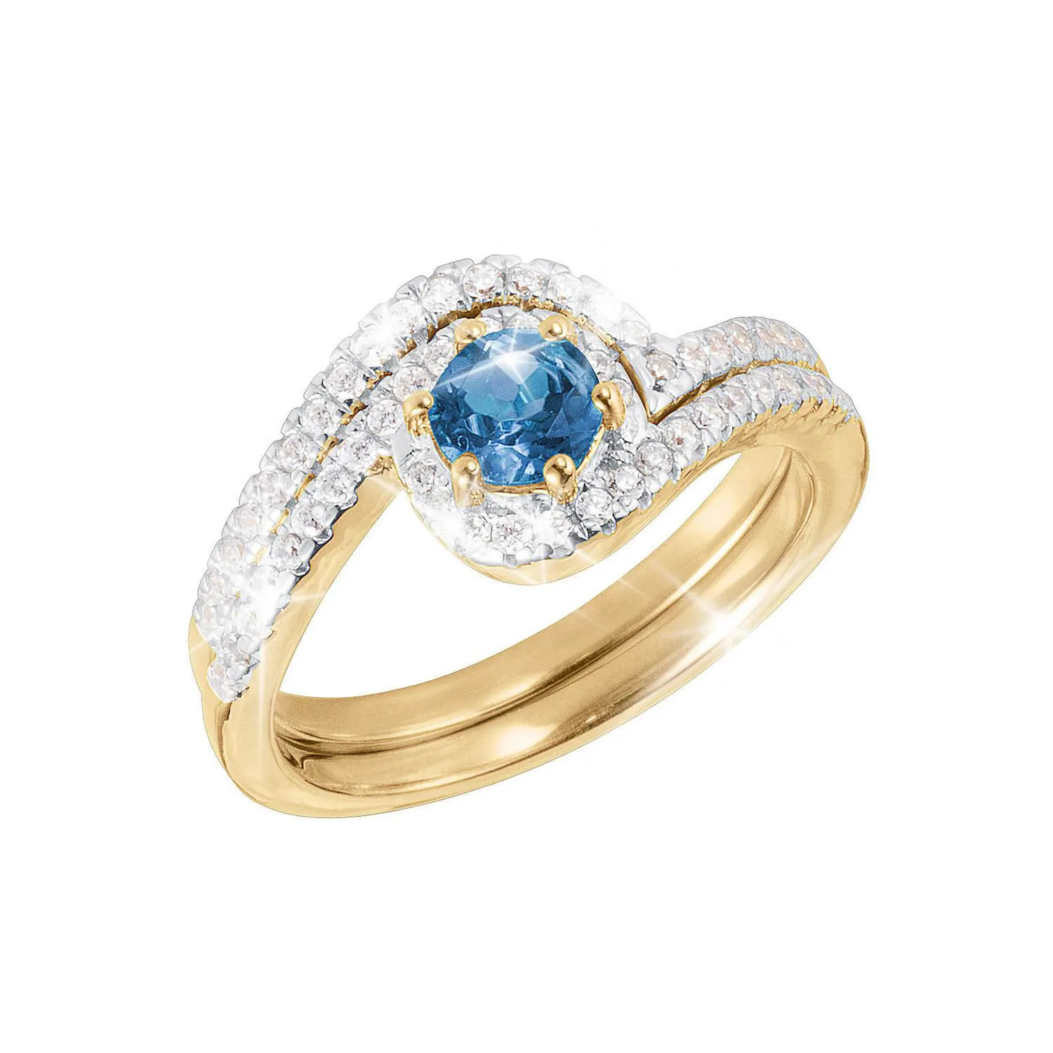 London Blue Topaz Bridal Ring