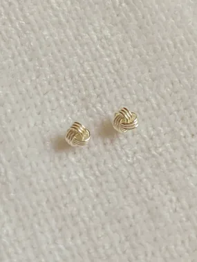 Love Knot Sterling Silver Stud Earrings