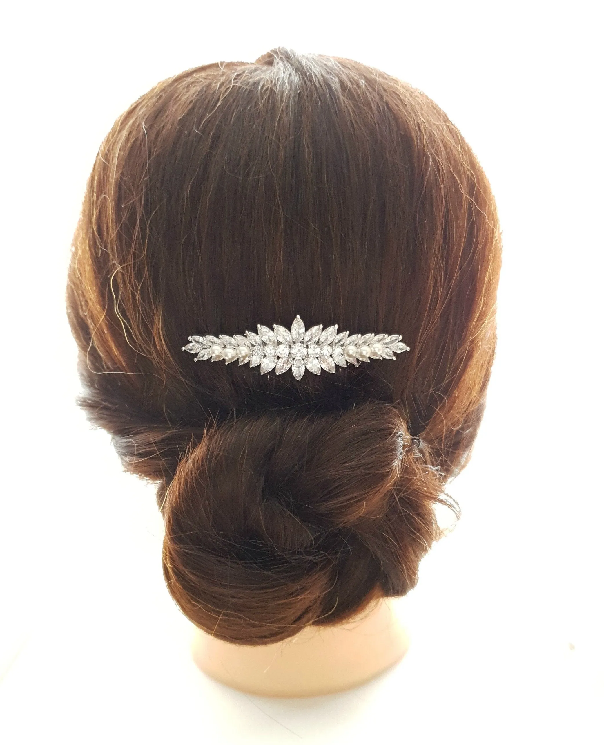 Marquise Crystal Wedding Hair Comb for Brides-Giselle