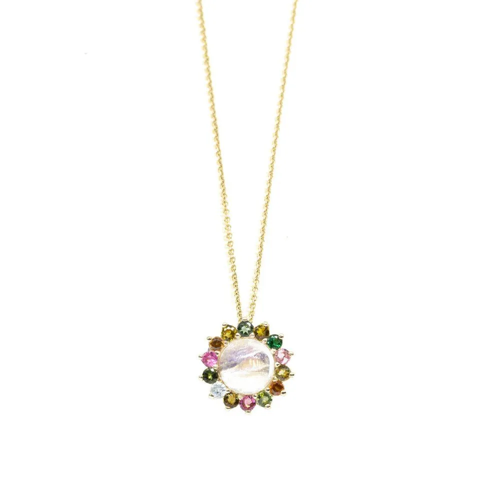 Maya Moonstone Gold 14k Necklace