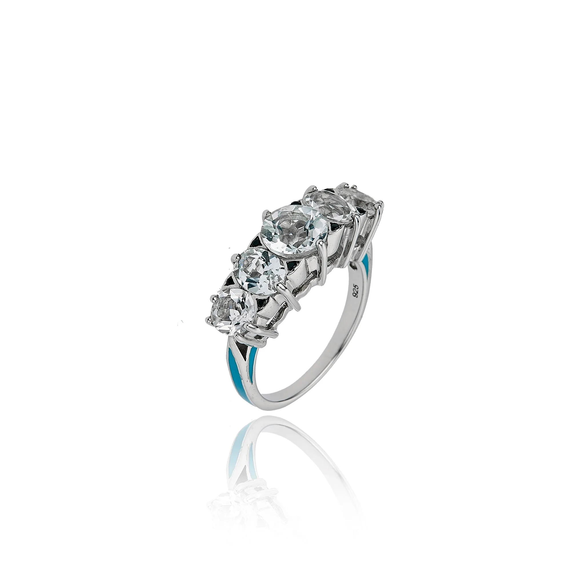 MCL Design White Topaz Stacking Ring