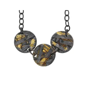 Mixed Metal Three Coin Necklace