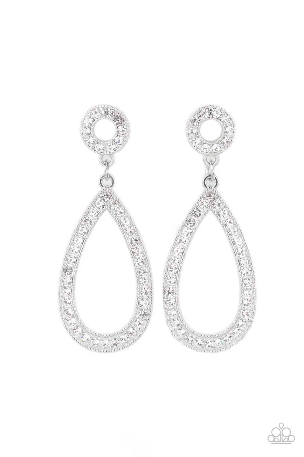 Paparazzi Regal Revival - White Earrings