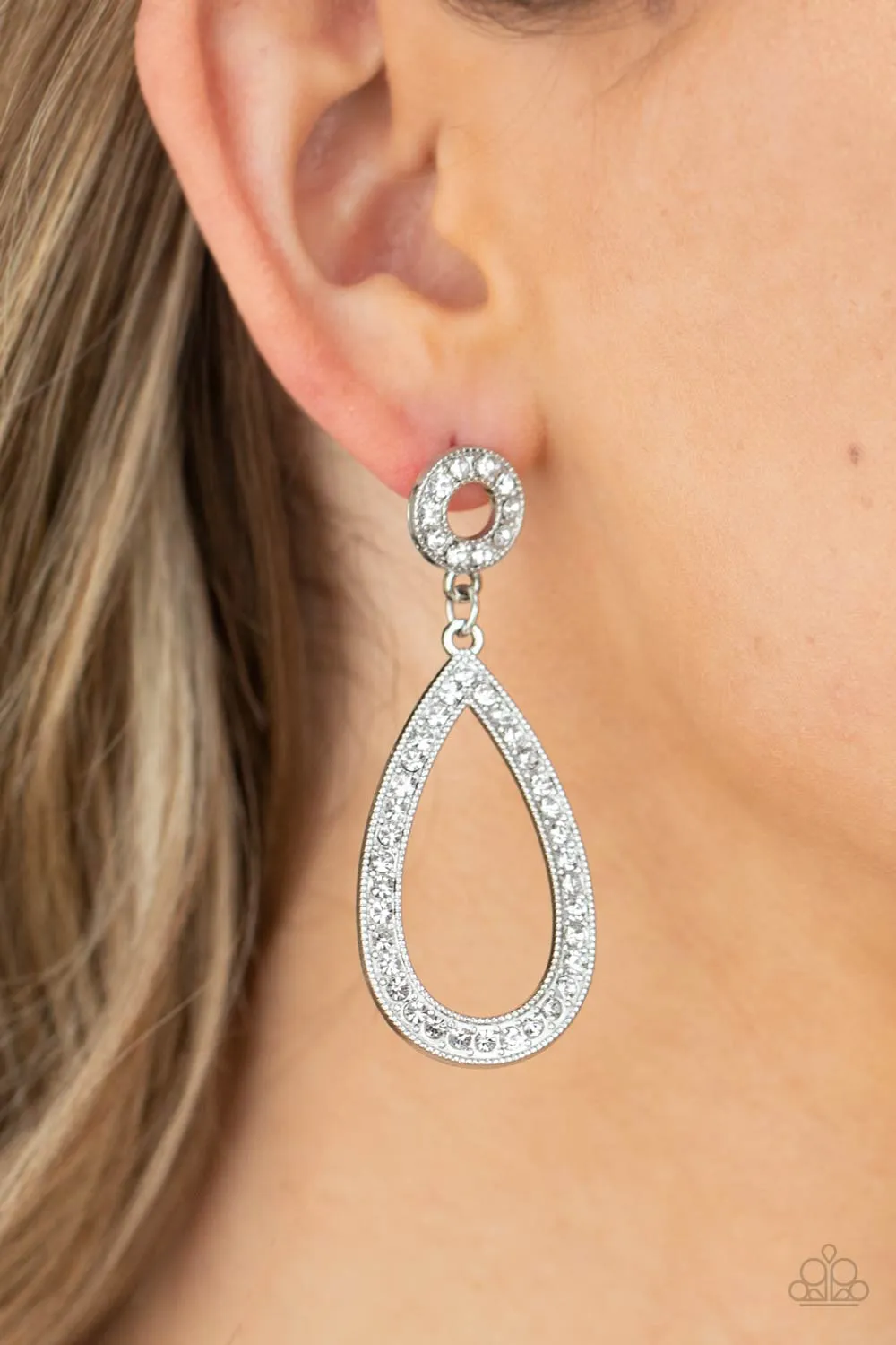 Paparazzi Regal Revival - White Earrings