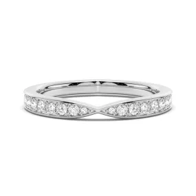 Petite Infinity Pave Moissanite Wedding Band