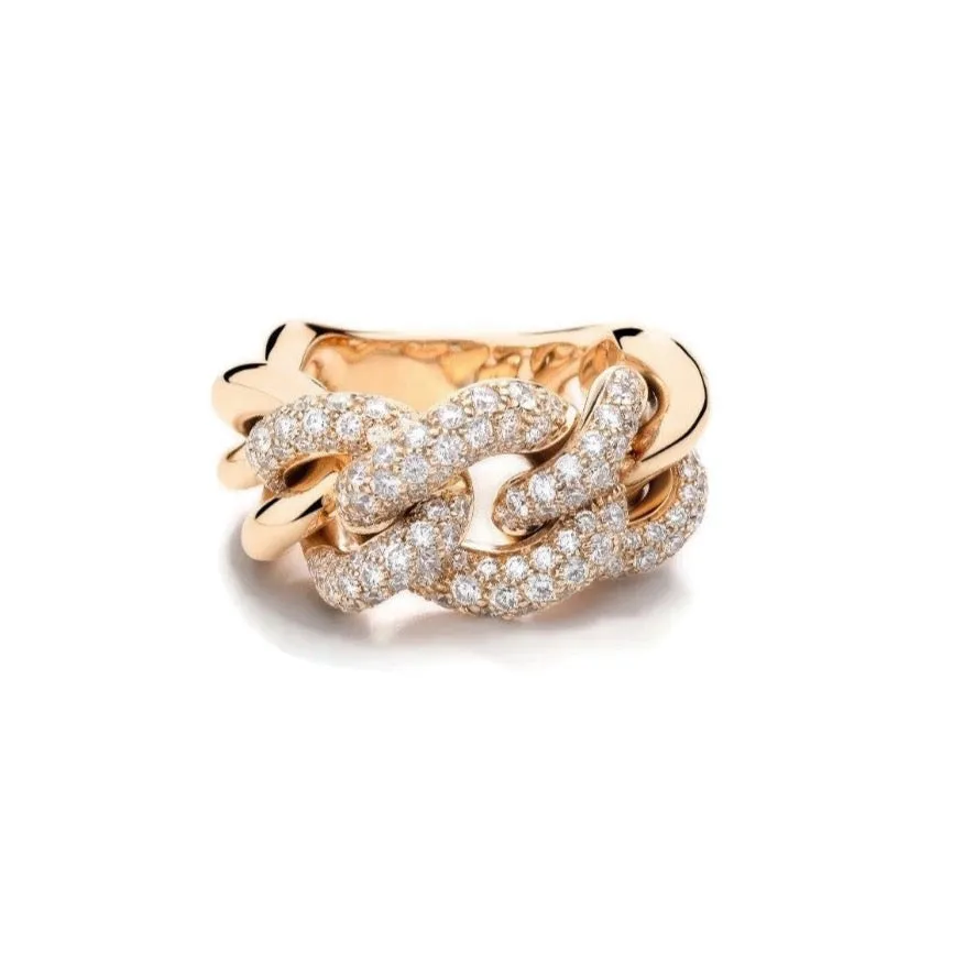 Pomellato - Catene Ring with Diamonds, 18k Rose Gold