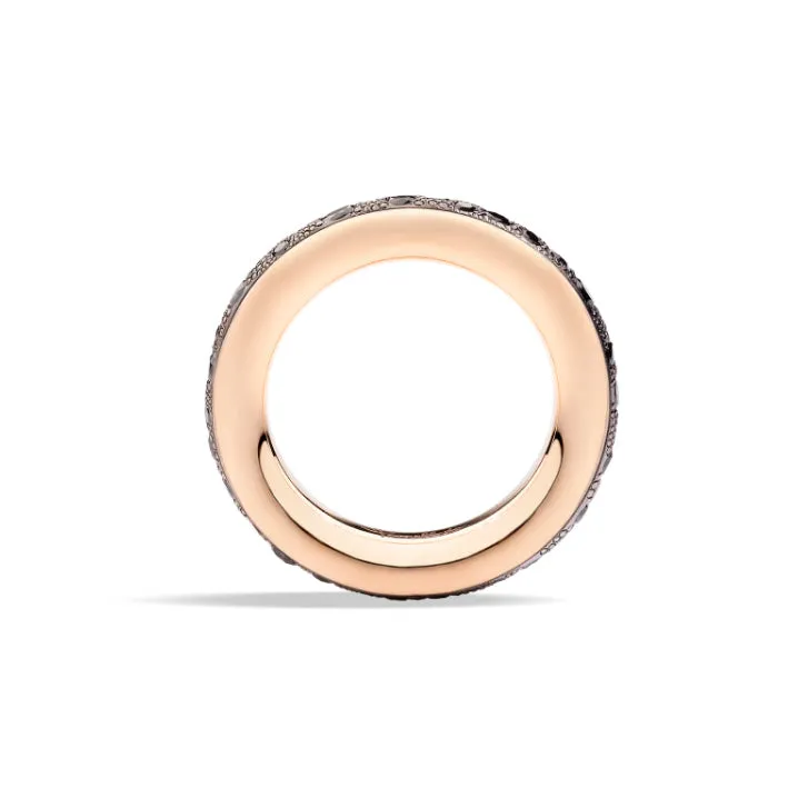 Pomellato - Iconica - Black Diamonds Band Ring, 18k Rose Gold