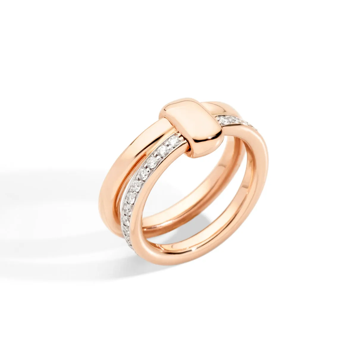 Pomellato - Iconica - Diamond Band Ring, 18K Rose Gold