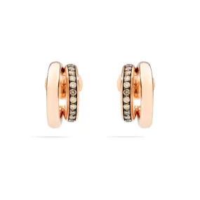 Pomellato - Iconica - Hoop Earrings with Champagne Diamonds, 18K Rose Gold