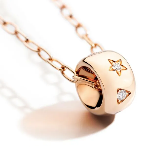 Pomellato - Iconica - Pendant 18K Rose Gold and Diamonds with Chain