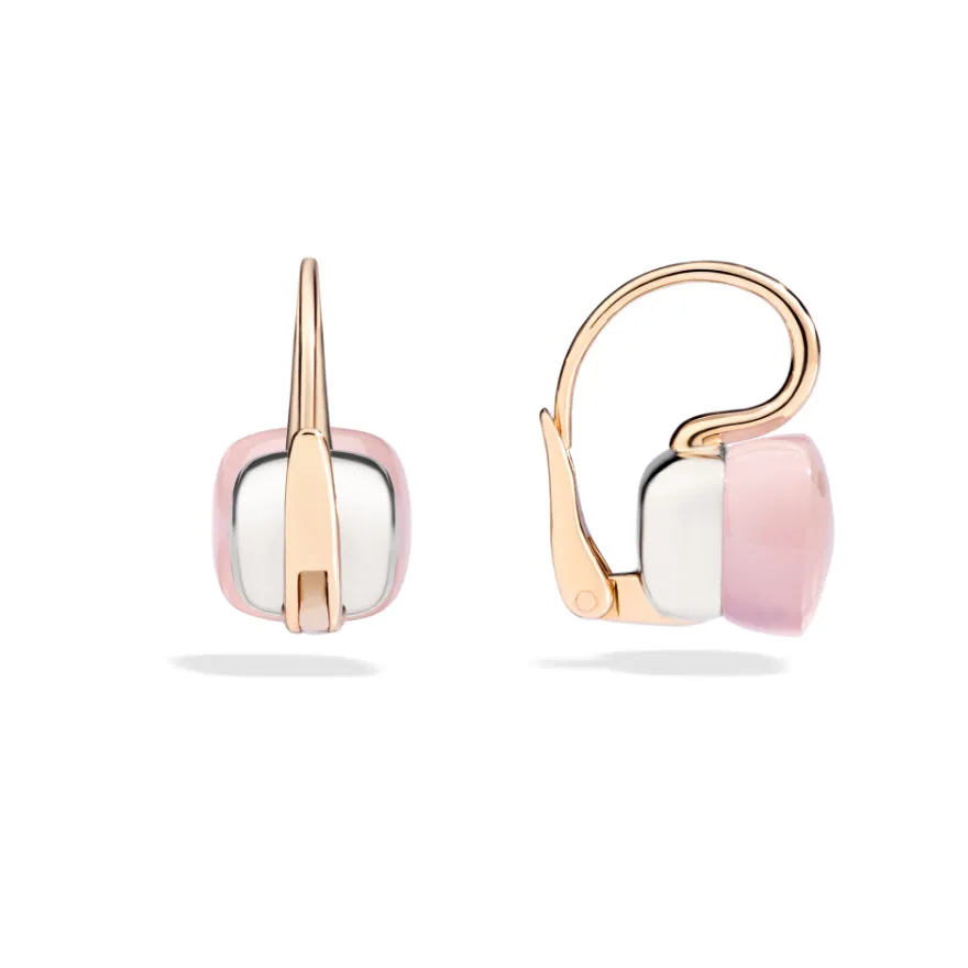 Pomellato - Nudo - Earrings with Rose Quartz, 18k Rose and White Gold