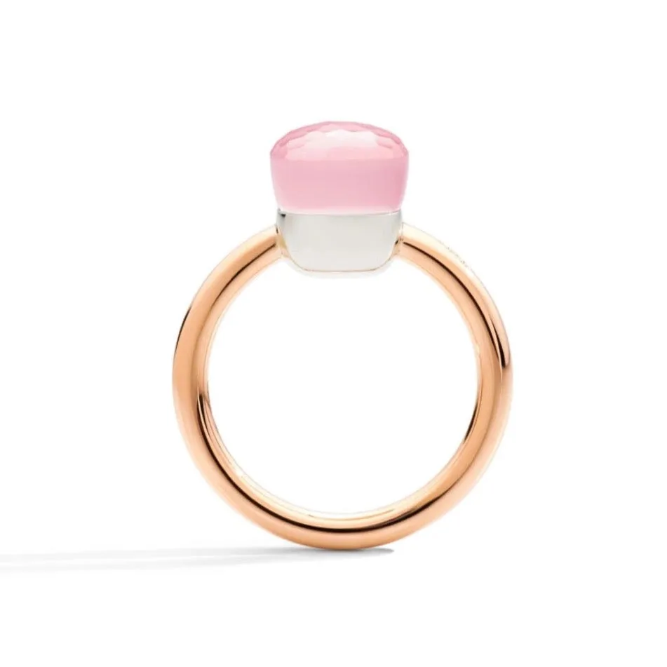 Pomellato - Nudo Petit - Ring with Rose Quartz, 18k Rose and White Gold