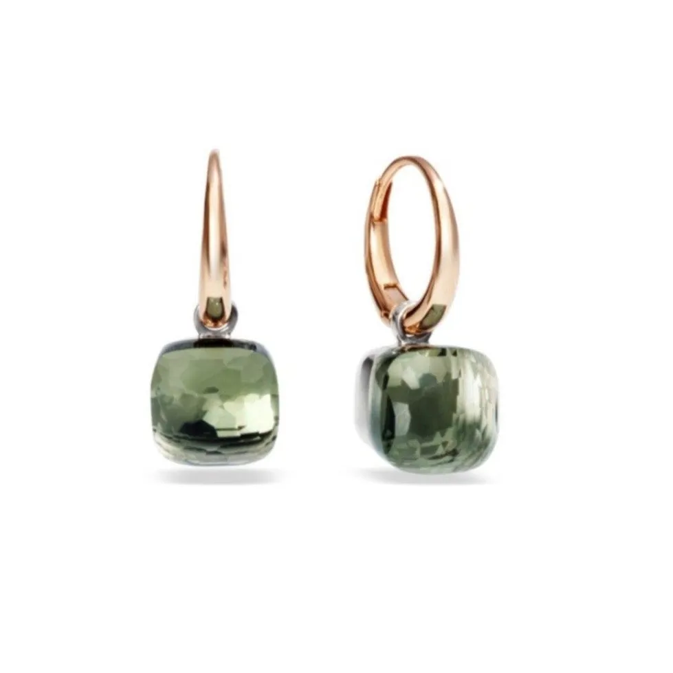 Pomellato - Nudo - Small Earrings with Prasiolite, 18k Rose and White Gold